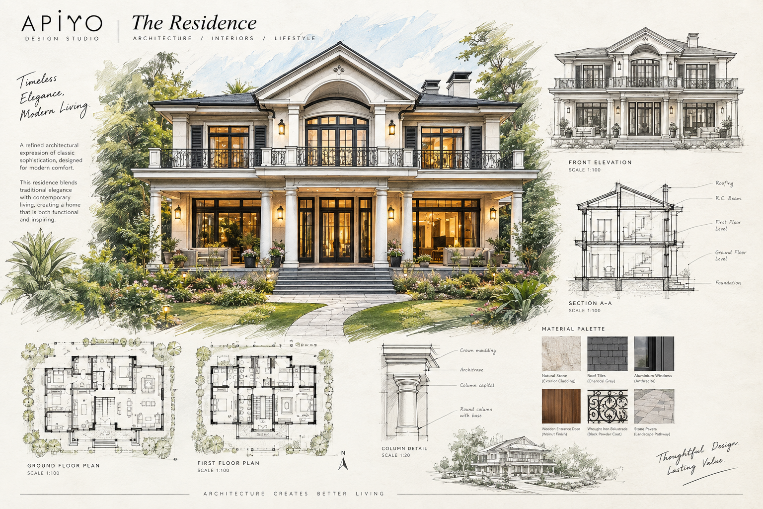 Architectural concept development and sketch process