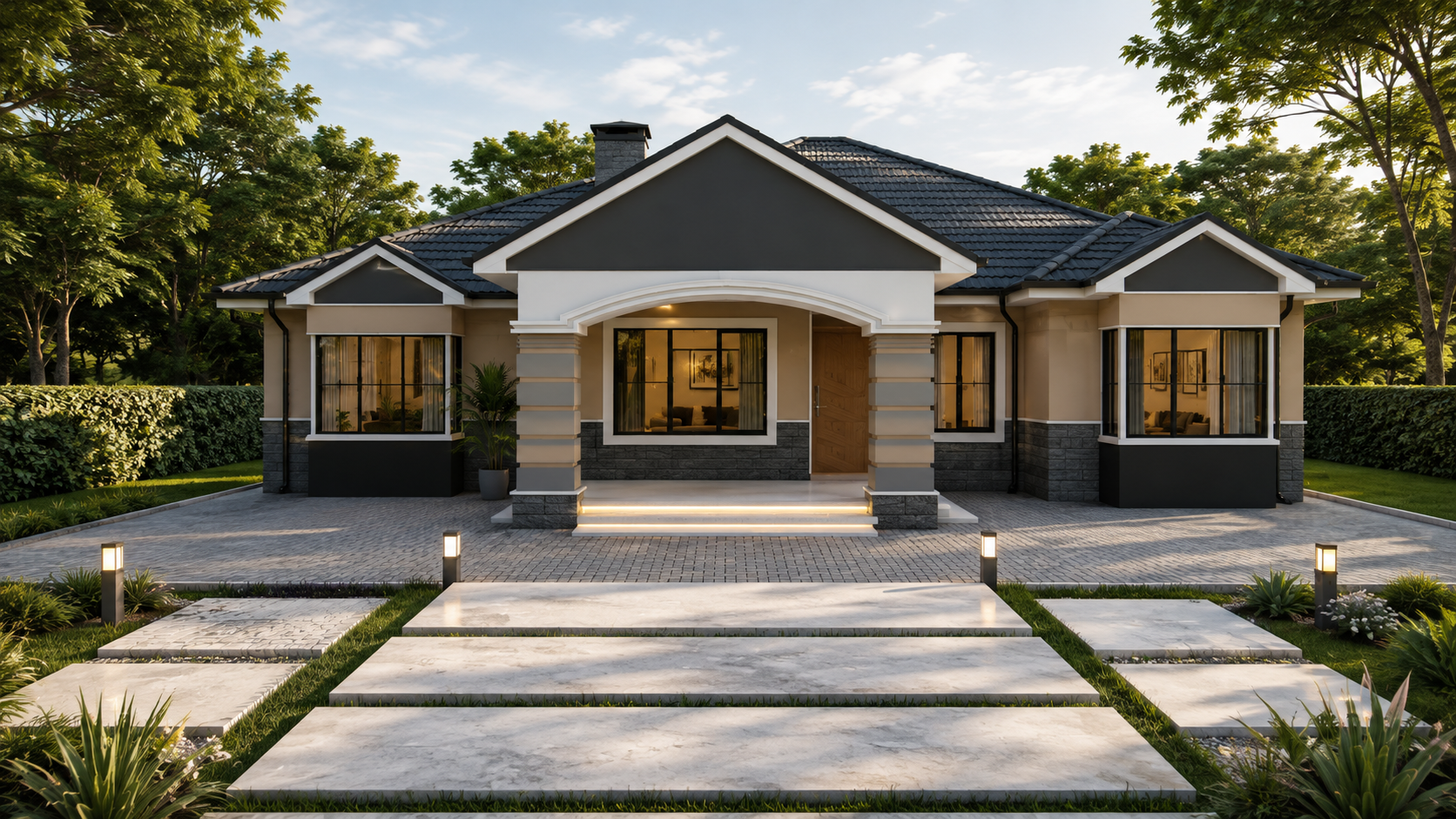 Contemporary 4 Bedroom Bungalow